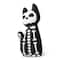 Glitzhome® 18"H Halloween Hooked Skeleton Cat Shaped Pillow